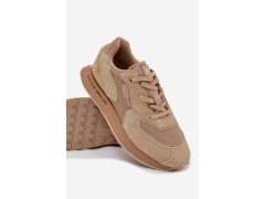 Kožené Sneakersy Pánské Big Star OO174298 Hi-Poly System Béžové 6