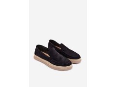 Mokasyny Espadryle Pánské Černé Rexton 1