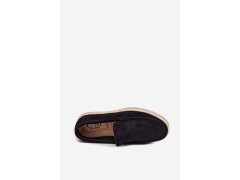 Mokasyny Espadryle Pánské Černé Rexton 3