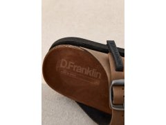 Kožené pánské pantofle s přezkami D.Franklin DFSH407017 Hnědé 5