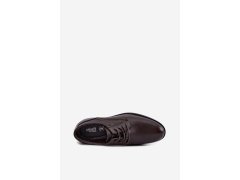 Pánské elegantní polobotky tmavě hnědé Calven 2