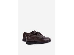 Pánské elegantní polobotky tmavě hnědé Calven 4