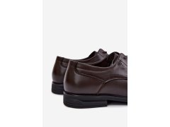 Pánské elegantní polobotky tmavě hnědé Calven 5