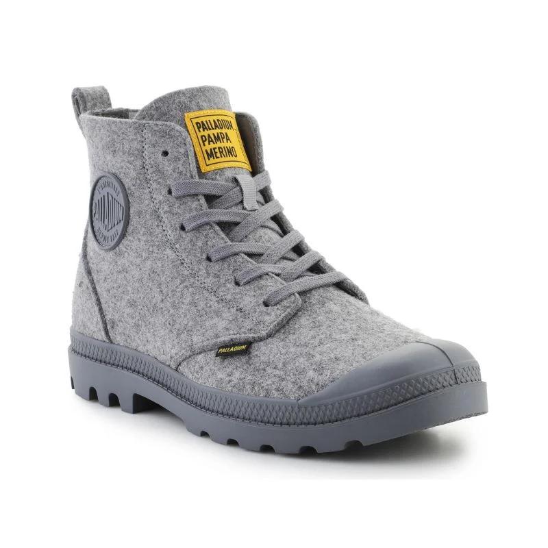 Palladium Pampa Hi Merino 74377-027-M Grey - Pánské oblečení boty