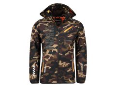 Geographical Norway Softshellová bunda Royaute M WU1057H-GN-KAKI-ORANGE pánské