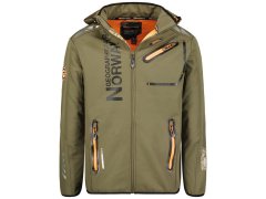 Geographical Norway Softshellová bunda Royaute DB 068 M WY1996H/GN-Kaki / Orange pánské