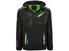Geographical Norway – pánská softshellová bunda ROYAUTE BLACK / GREEN DB MEN 068 BLACK / GREEN (WY8026H/GN-NOIR / VERT)
