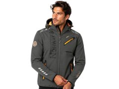 Softshellová bunda pánský Geographical Norway ROYAUTE MEN ASS A BS2 056 (WT1804H/GN-DARK šedá / oranžová)