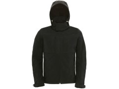 B&C Hooded Softshell /men Pánská 3-vrstvá softshellová bunda s kapucí 01.1950 black