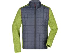 Daiber JN 742 Pánská pletená hybridní bunda 02.0742 kiwi melange/anthracite melange