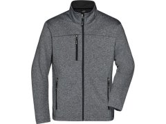 Daiber JN 1148 Pánská 2-vrstvá melanžová softshell bunda 02.1148 dark melange/black