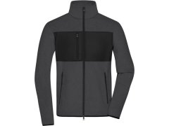 Daiber JN 1312 Pánská fleecová bunda 02.1312 dark melange/black