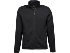 Tee Jays TJ 9615 Pánská melanžová pletená fleecová bunda 18.9615 black