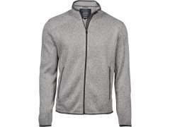 Tee Jays TJ 9615 Pánská melanžová pletená fleecová bunda 18.9615 grey melange