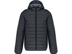 Kariban K 6110 Lehká pánská prošívaná bunda s kapucí 20.6110 marl dark grey