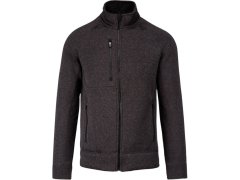 Kariban K 9106 Pánská melanžová pletená fleecová bunda 20.9106 dark grey melange