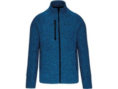 Kariban K 9106 Pánská melanžová pletená fleecová bunda 20.9106 light royal blue melange