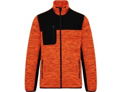 WK WK 9108 Pánská pracovní pletená fleecová bunda 20.9108 fluorescent orange melange/black