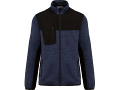 WK WK 9108 Pánská pracovní pletená fleecová bunda 20.9108 navy melange/black