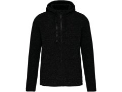 Kariban ProAct PA 365 Pánská pletená fleecová bunda s kapucí 20.P365 dark grey melange