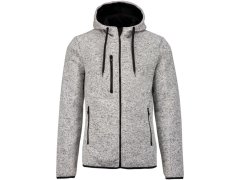 Kariban ProAct PA 365 Pánská pletená fleecová bunda s kapucí 20.P365 light grey melange