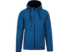 Kariban ProAct PA 365 Pánská pletená fleecová bunda s kapucí 20.P365 light royal blue melange