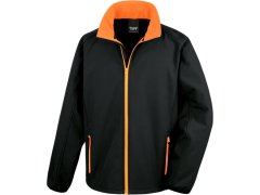 Result R 231M Pánská 2-vrstvá softshell bunda "Printable" 30.231M black/orange