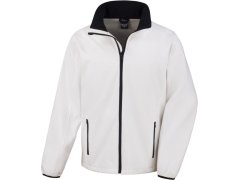 Result R 231M Pánská 2-vrstvá softshell bunda "Printable" 30.231M white/black