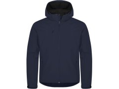 Clique Classics Softshell Hoody M Pánská 3-vrstvá softshellová bunda s kapucí 67.0912 dark navy