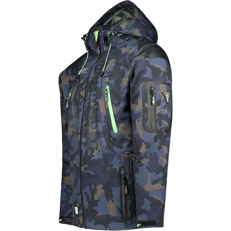 Pánská tmavě modrá softshellová bunda Geographical Norway Techno (WU4549H-GN-NAVY-GREEN)