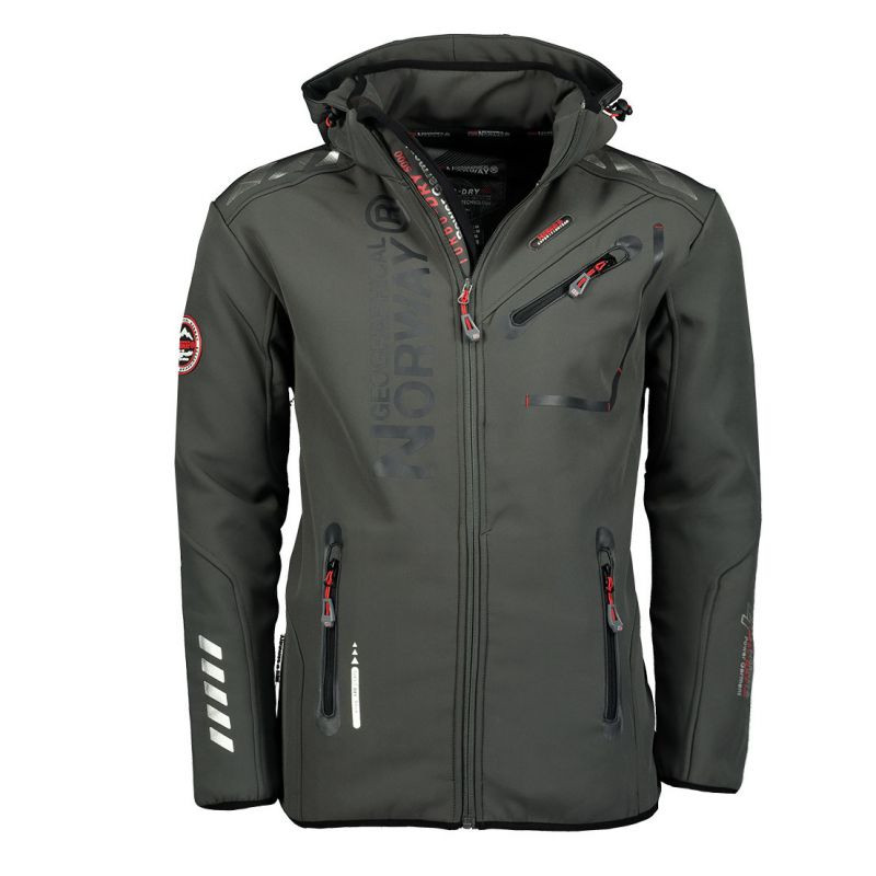 Bunda softshellová Geographical Norway Royaute ASSOR B MEN 068 M WW1975H/GN/Dark šedá / černá - Pánské oblečení bundy