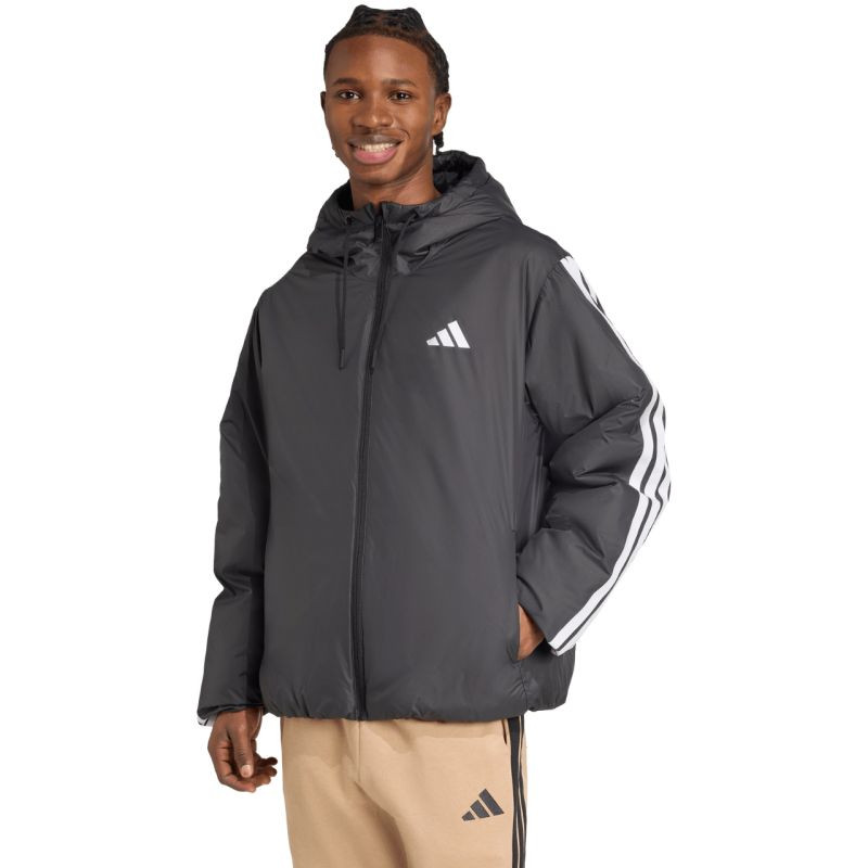 Pánská bunda adidas Essentials Climawarm 3-Stripes Insulated Hooded Jacket, černá, JM4042 – pánské oblečení - Pánské oblečení bundy