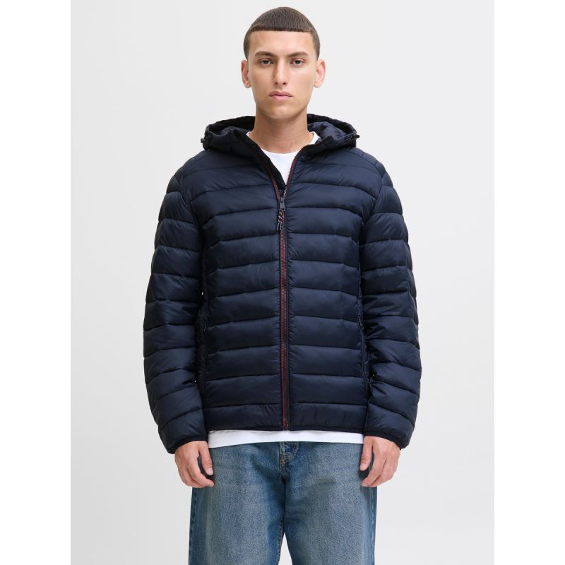 Pánská péřová bunda Jack&Jones JJEBRADLEY LIGHT PUFFER HOOD NOOS 12280970 SKY CAPTAIN