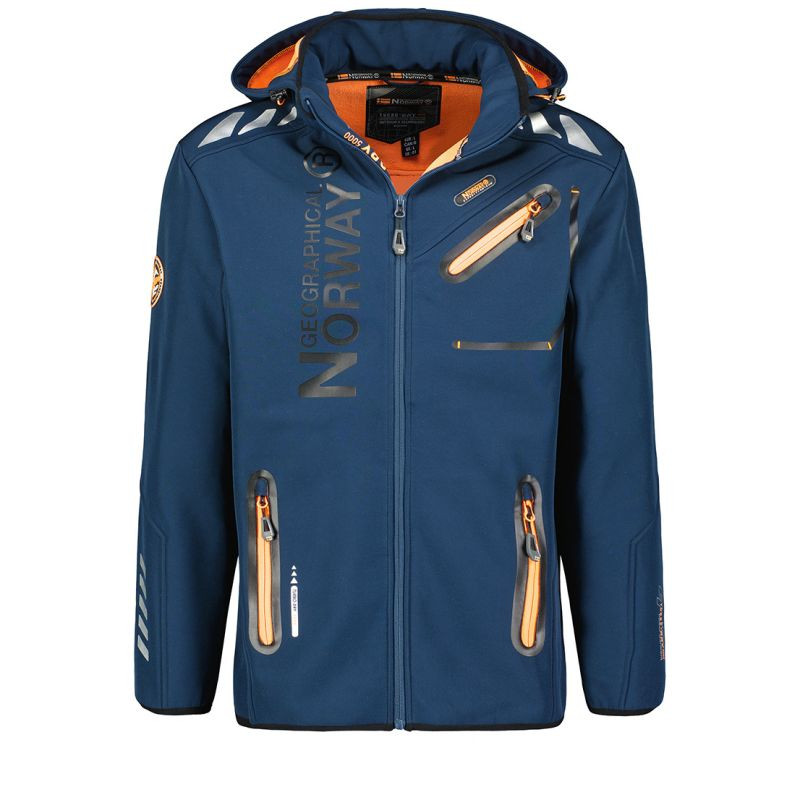 Pánská softshellová bunda Geographical Norway ROYAUTE NAVY – ORANGE DB MEN 068 NAVY / ORANGE (WY8028H/GN-MARINE / ORANGE)