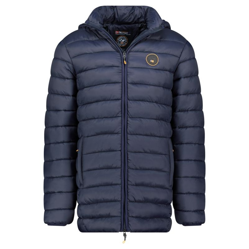 Geographical Norway pánská bunda AMIGOBADGE LONG HOOD DB v tmavě modré barvě MEN 233 tmavě modrá (WY8852H/GN-MARINE)