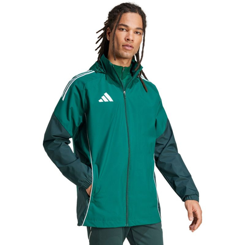 Pánská bunda adidas Tiro 25 Competition All-Weather, zelená, JI8936, pánská - Pánské oblečení bundy