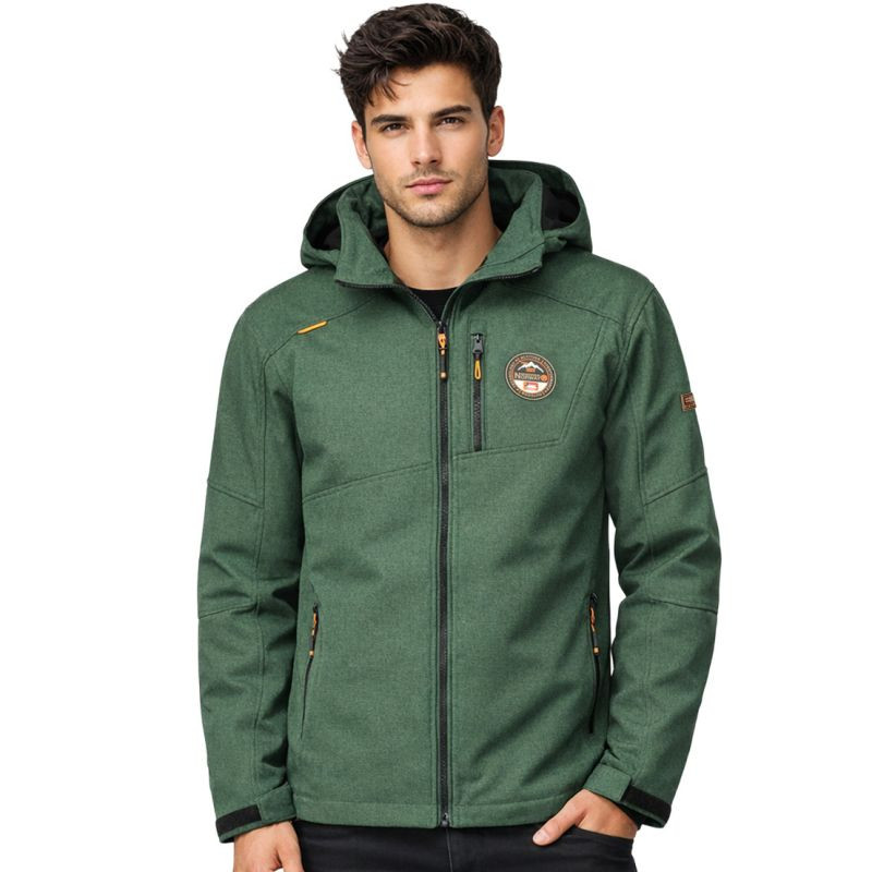 Softshellová bunda pánský Geographical Norway TOLYMPIA zelená DB MEN 009 (WZ8535H/GN-GREEN) - Pánské oblečení bundy