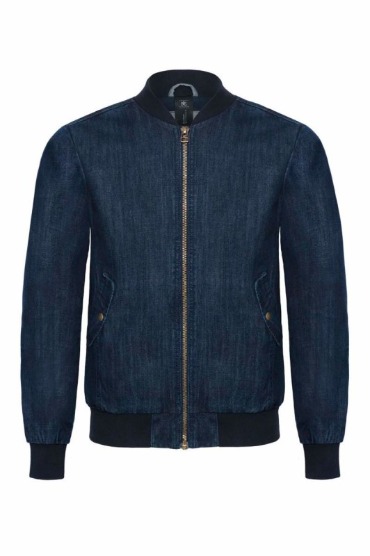 B&C DNM Supremacy /men Pánská denim bunda "Bomber" 01.1489 deep blue denim