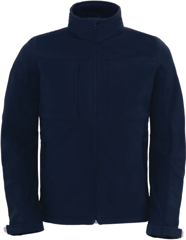 B&C Hooded Softshell /men Pánská 3-vrstvá softshellová bunda s&nbsp;kapucí 01.1950 navy - Pánské oblečení bundy