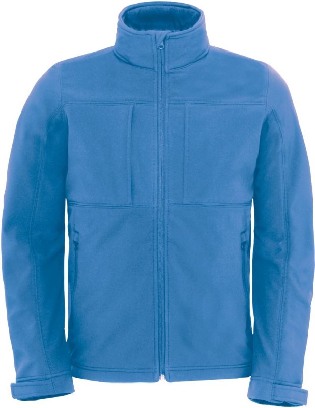 B&C Hooded Softshell /men Pánská 3-vrstvá softshellová bunda s kapucí 01.1950 azure