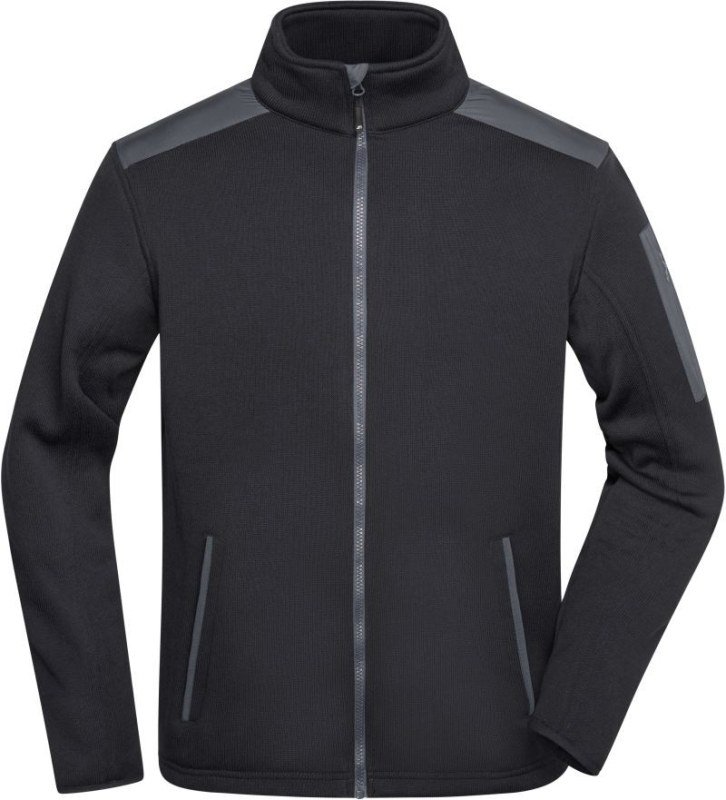 Daiber JN 591 Pánská pletená fleecová bunda 02.0591 black/carbon
