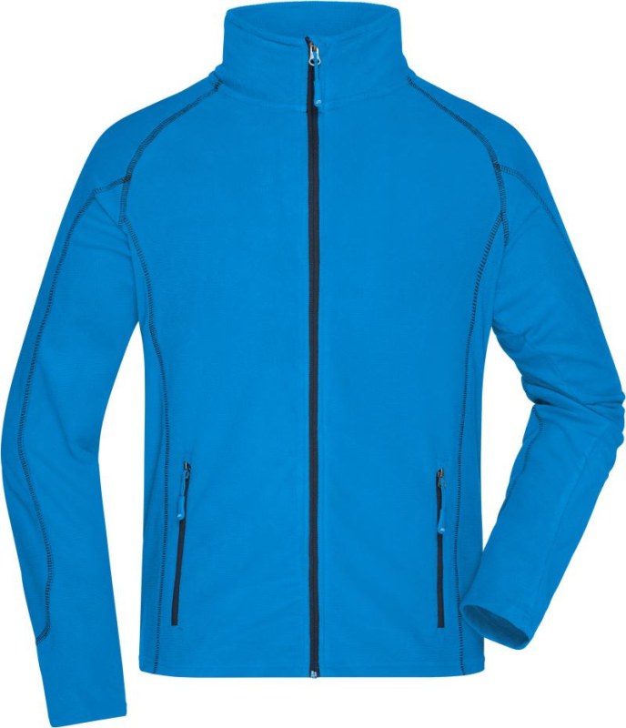 Daiber JN 597 Pánská strukturovaná fleecová bunda 02.0597 aqua/navy