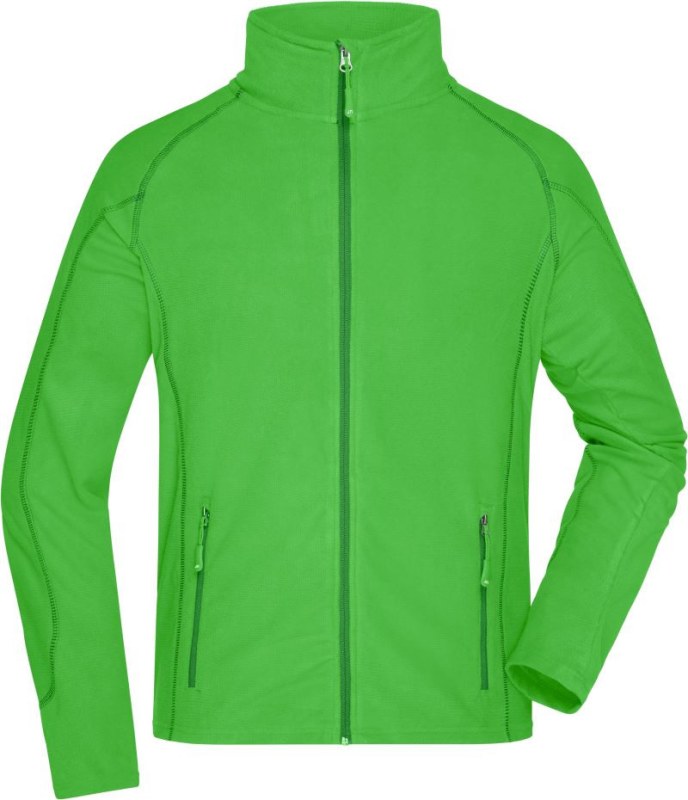 Daiber JN 597 Pánská strukturovaná fleecová bunda 02.0597 green/dark green - Pánské oblečení bundy