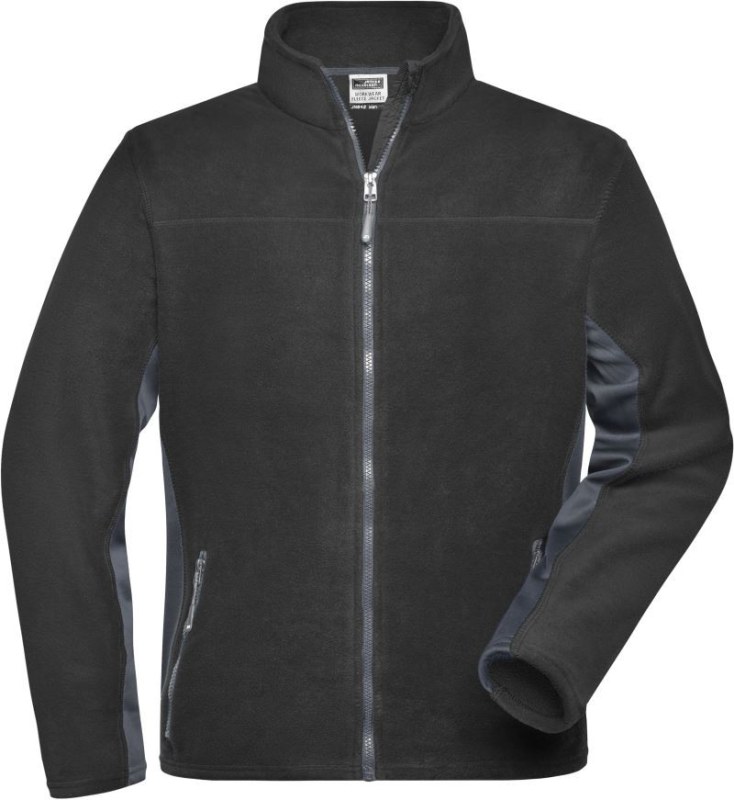Daiber JN 842 Pánská pracovní mikrofleecová bunda - Strong 02.0842 black/carbon