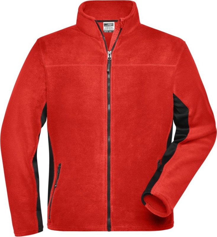 Daiber JN 842 Pánská pracovní mikrofleecová bunda - Strong 02.0842 red/black