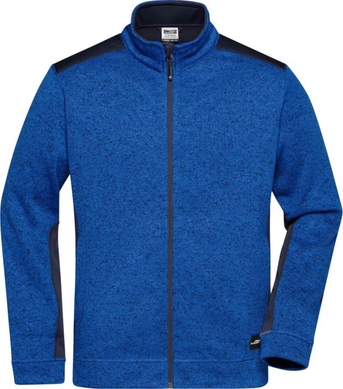 Daiber JN 862 Pánská pracovní bunda pletený fleece - Strong 02.0862 royal melange/navy