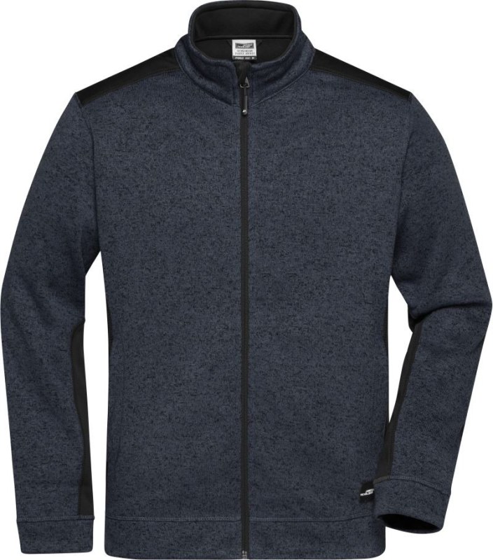 Daiber JN 862 Pánská pracovní bunda pletený fleece - Strong 02.0862 carbon melange/black