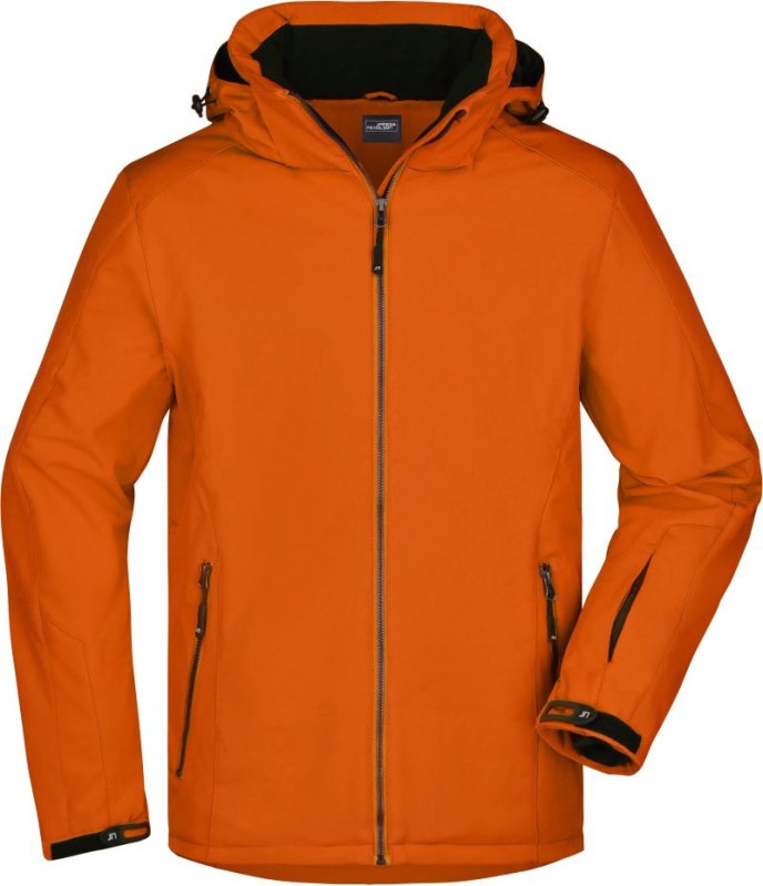 Daiber JN 1054 Pánská 3-vrstvá zimní softshellová bunda 02.1054 dark orange - Pánské oblečení bundy