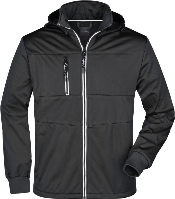 Daiber JN 1078 Pánská 3-vrstvá softshellová bunda "Maritim" 02.1078 black/black/white