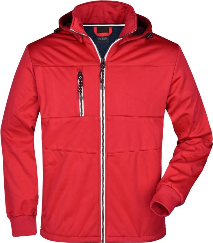 Daiber JN 1078 Pánská 3-vrstvá softshellová bunda "Maritim" 02.1078 red/navy/white